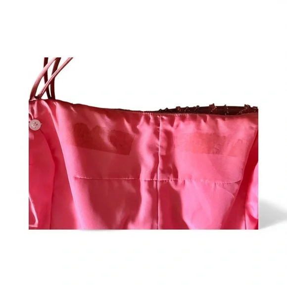 Alfred Angelo Coral Pink Beaded Princess Plus Size Prom Dress - Picture 11 of 16